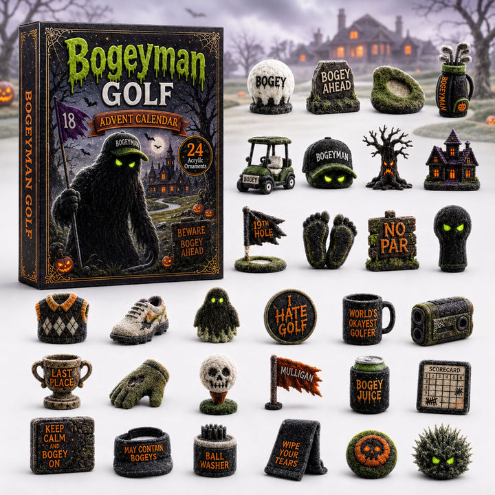 HALLOWEEN KICKOFF 40% OFF - Bogeyman Golf Advent Calendar 2026 - 24-Day Festive Countdown, Acrylic Charms Blind Box - Gift For Golf Lovers AC0HA039