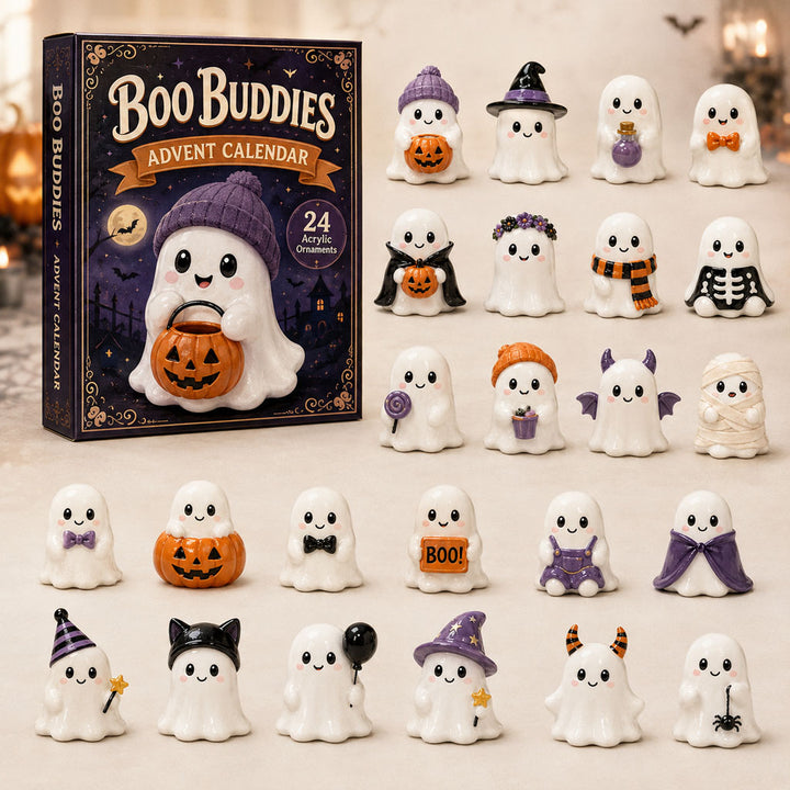 HALLOWEEN KICKOFF 40% OFF - Boo Buddies Advent Calendar 2026 - 24-Day Festive Countdown, Acrylic Charms Blind Box - Gift For Cute Collectors