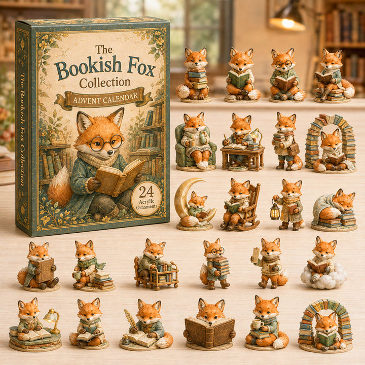 CHRISMAST KICKOFF 40% OFF - Bookish Fox Advent Calendar 2026 - 24-Day Festive Countdown, Acrylic Charms Blind Box - Gift For Fox Lovers AC0TH077