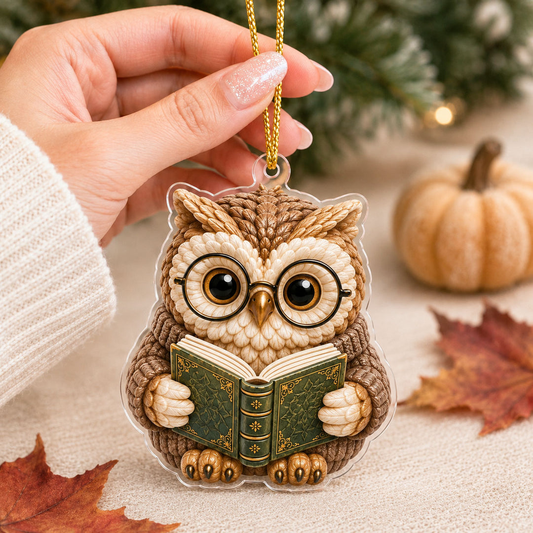 Bookist Owl Mica Ornament NCU0TH01