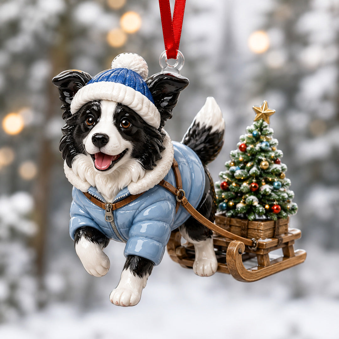 Border Collie Delivery Mica Ornament NCU0HT100