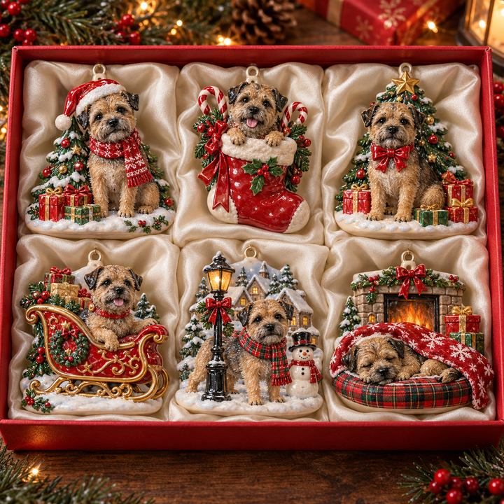 Border Terrier Christmas Acrylic Ornament Gift Set NCU0TH109