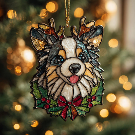 Border Collie Glow Mica Ornament NCU0DH291