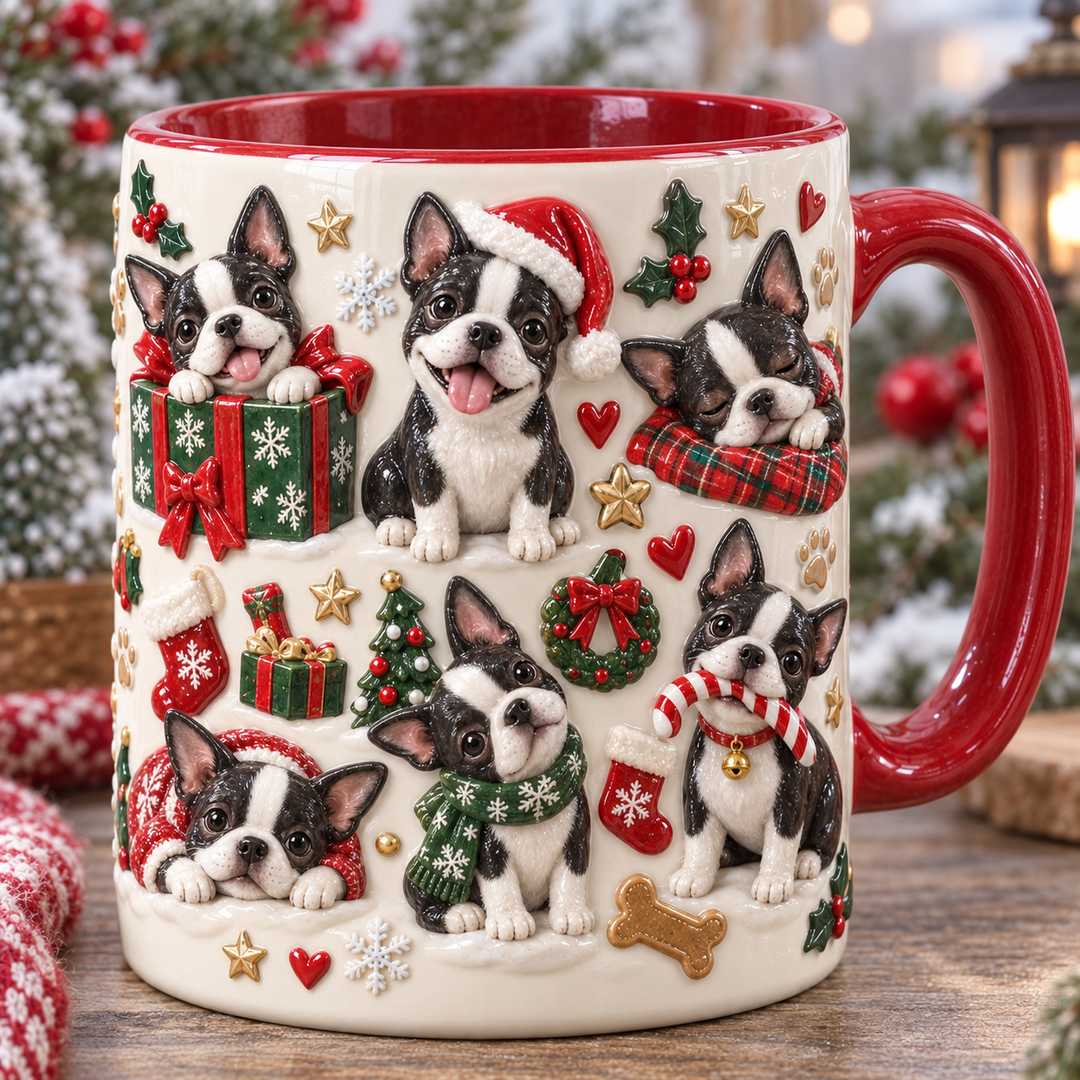 Merry Paws Christmas Accent Mug - Christmas Gift For Dog Lovers