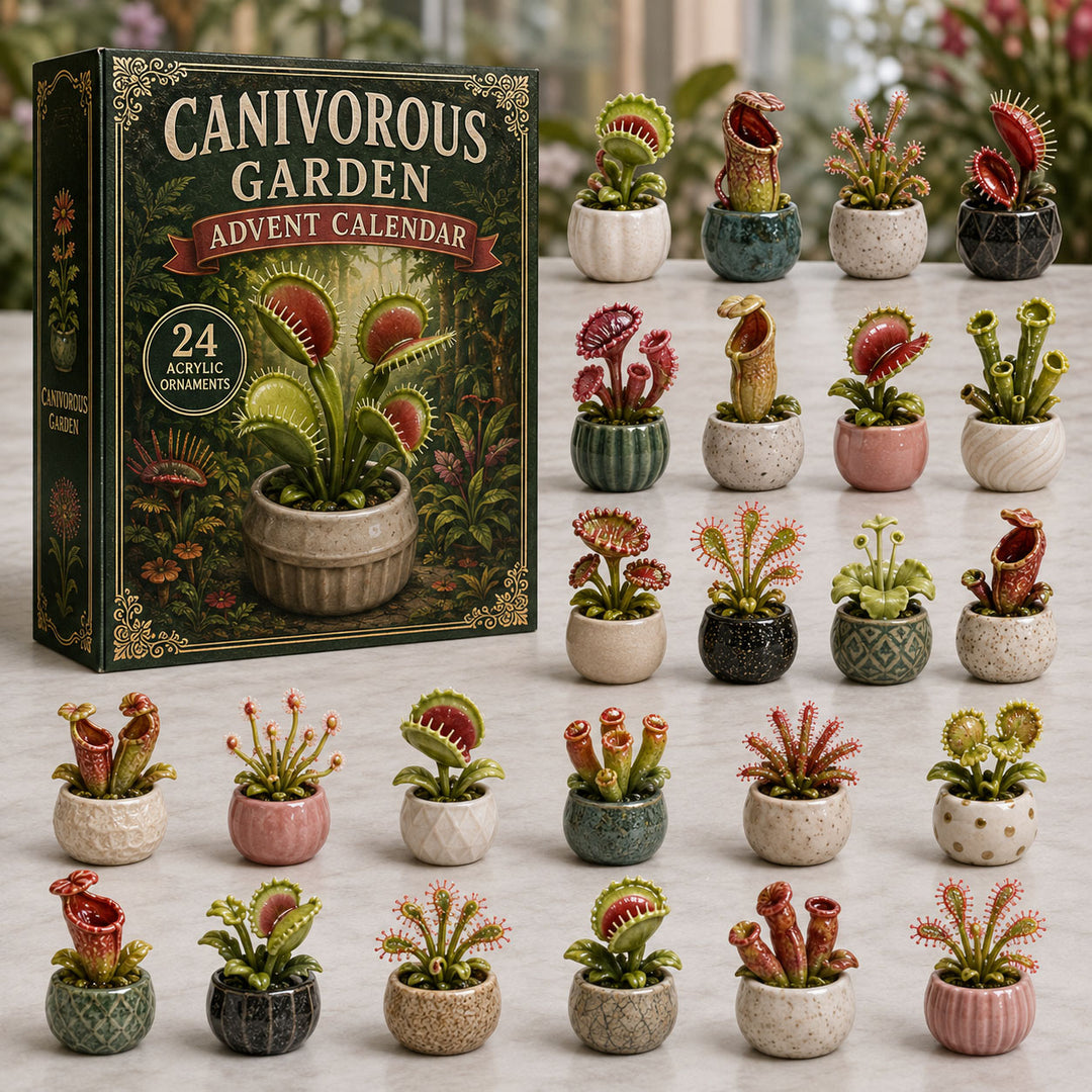 CHRISTMAS KICKOFF 40% OFF - Botanical Garden Advent Calendar 2026 - 24-Day Festive Countdown, Acrylic Charms Blind Box - Gift For Gardening Lovers