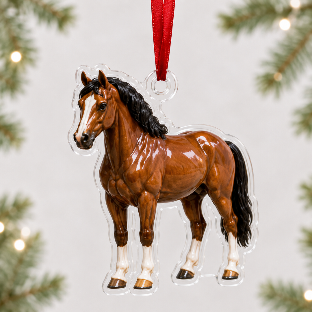 Brown Horse Mica Ornament NCU0NT038
