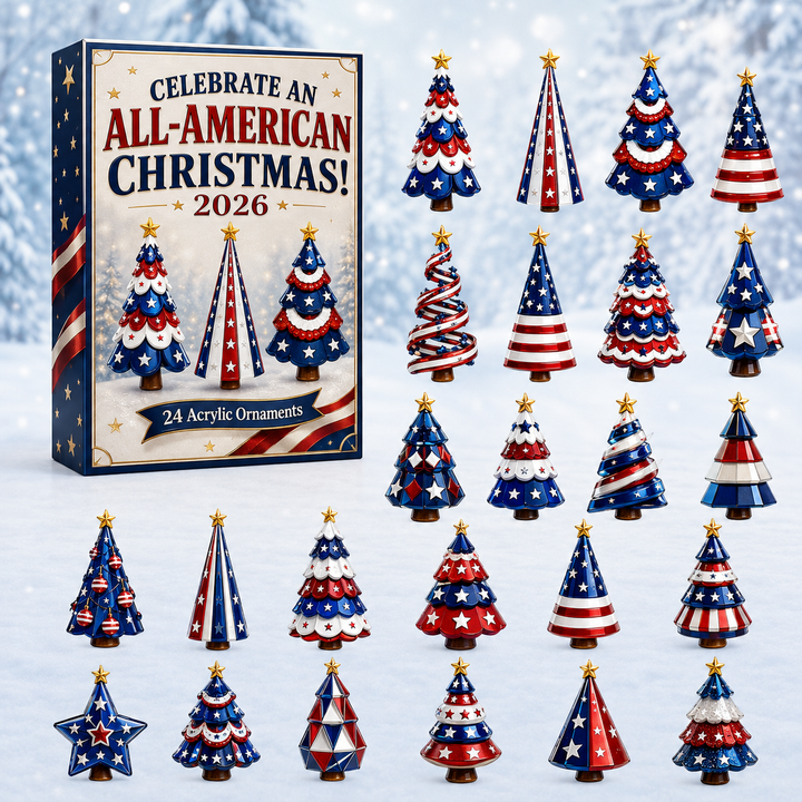 🎄 CHRISTMAS KICKOFF 40% OFF 🔔 - American Christmas Tree Advent Calendar 2026 - 24-Day Festive Countdown, Acrylic Charms Blind Box - Gift For Family & Friends