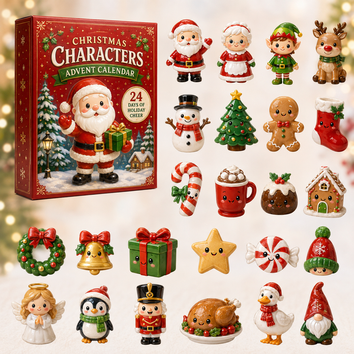 🎅 CHRISTMAS KICKOFF 40% OFF ⭐ - Christmas Characters Advent Calendar 2026 - 24-Day Festive Countdown, Acrylic Charms Blind Box - Gift For Family & Friends