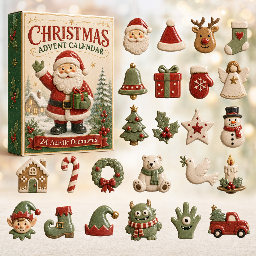 ✨ CHRISTMAS KICKOFF 40% OFF ✨ - Classic Christmas Friends Advent Calendar 2026 - 24-Day Festive Countdown, Acrylic Charms Blind Box - Gift For Family & Friends