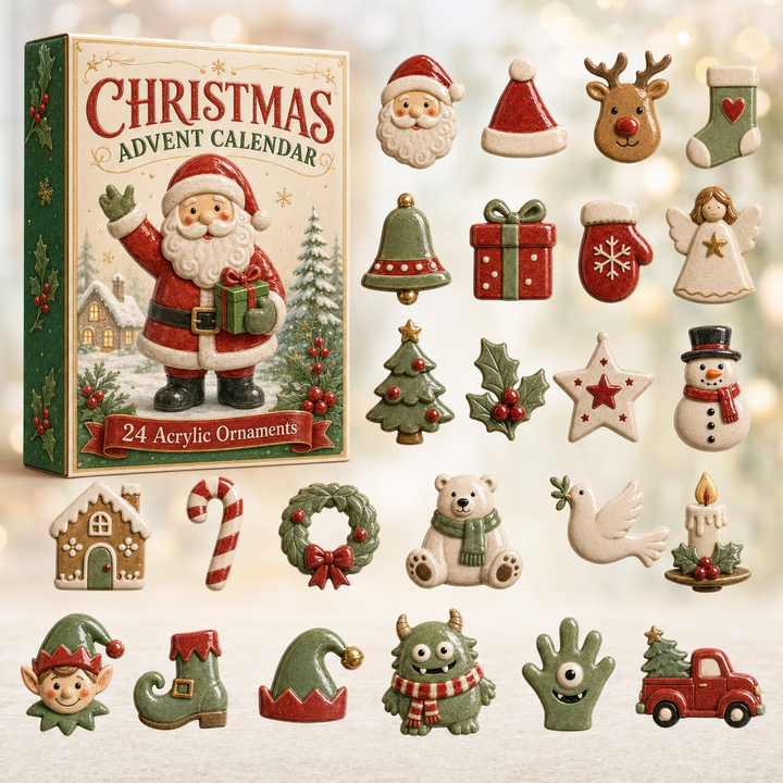 ✨ CHRISTMAS KICKOFF 40% OFF ✨ - Classic Christmas Friends Advent Calendar 2026 - 24-Day Festive Countdown, Acrylic Charms Blind Box - Gift For Family & Friends