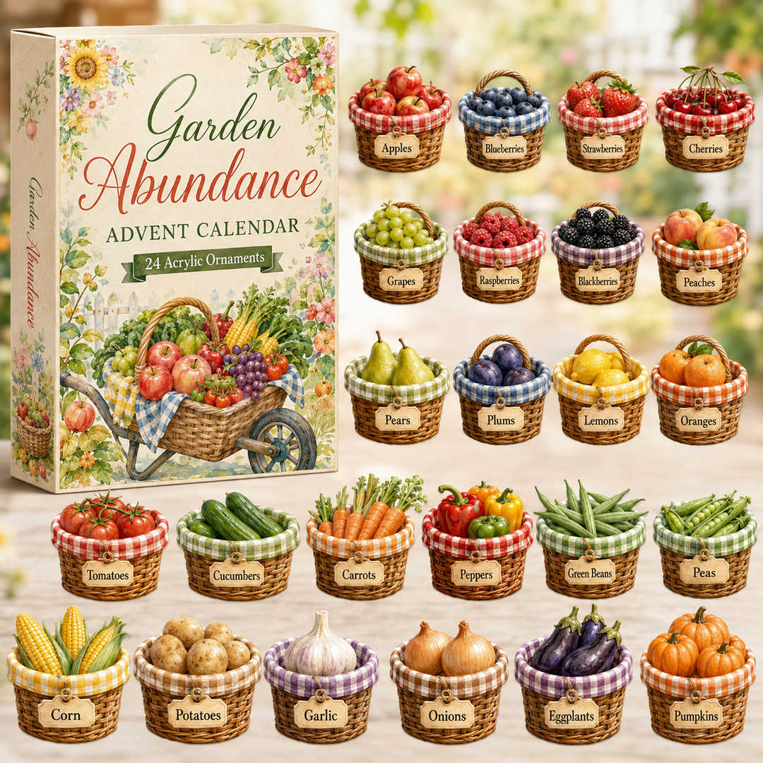 🌱 CHRISTMAS KICKOFF 40% OFF 🧺 - Garden Abundance Advent Calendar 2026 - 24-Day Festive Countdown, Acrylic Charms Blind Box - Gift For Gardening Lovers