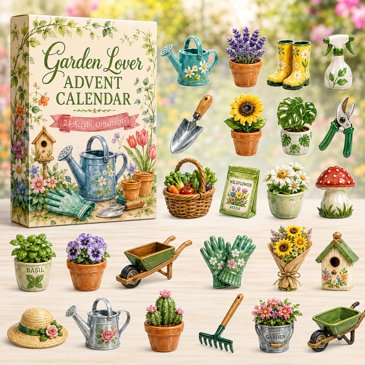 🪴 CHRISTMAS KICKOFF 40% OFF 🌻 - Garden Lover Advent Calendar 2026 - 24-Day Festive Countdown, Acrylic Charms Blind Box - Gift For Gardening Lovers