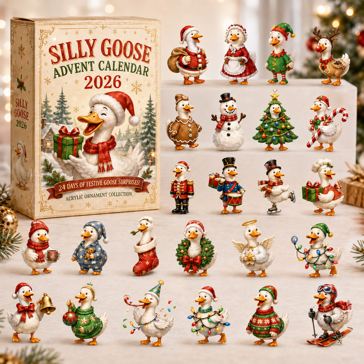 ⛄ CHRISTMAS KICKOFF 40% OFF 🎅 - Silly Goose Christmas Advent Calendar 2026 - 24-Day Festive Countdown, Acrylic Charms Blind Box - Gift For Family & Friends