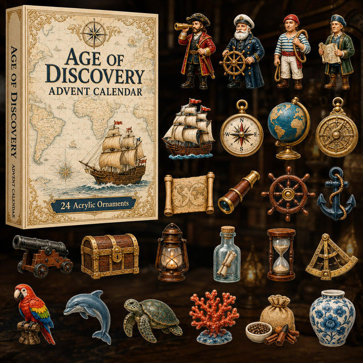 CHRISTMAS KICKOFF 40% OFF - Age Of Discovery Advent Calendar 2026 - 24-Day Festive Countdown, Acrylic Charms Blind Box - Gift For Family & Friends