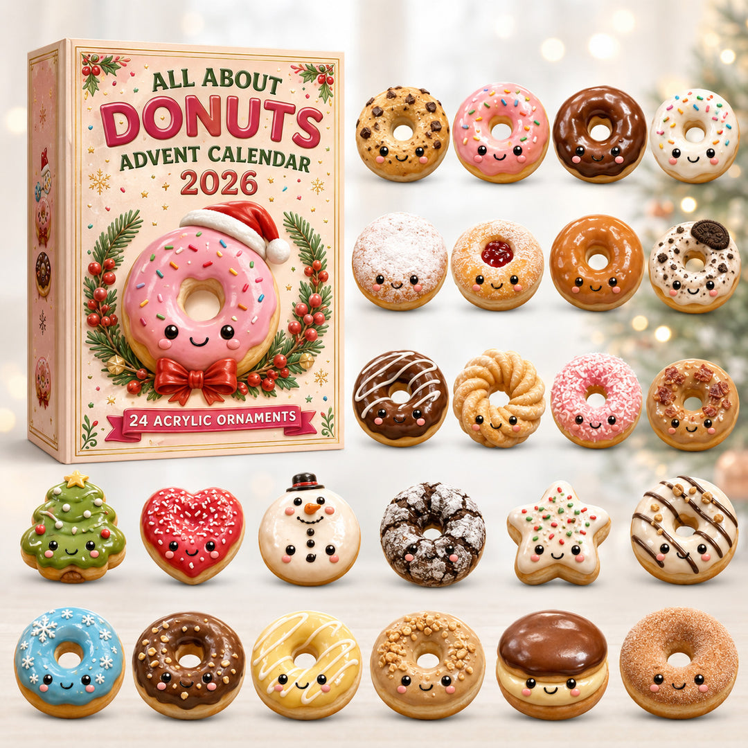 CHRISTMAS KICKOFF 40% OFF - All About Donuts Advent Calendar 2026 - 24-Day Festive Countdown, Acrylic Charms Blind Box - Gift For Baking Lovers AC0HT444