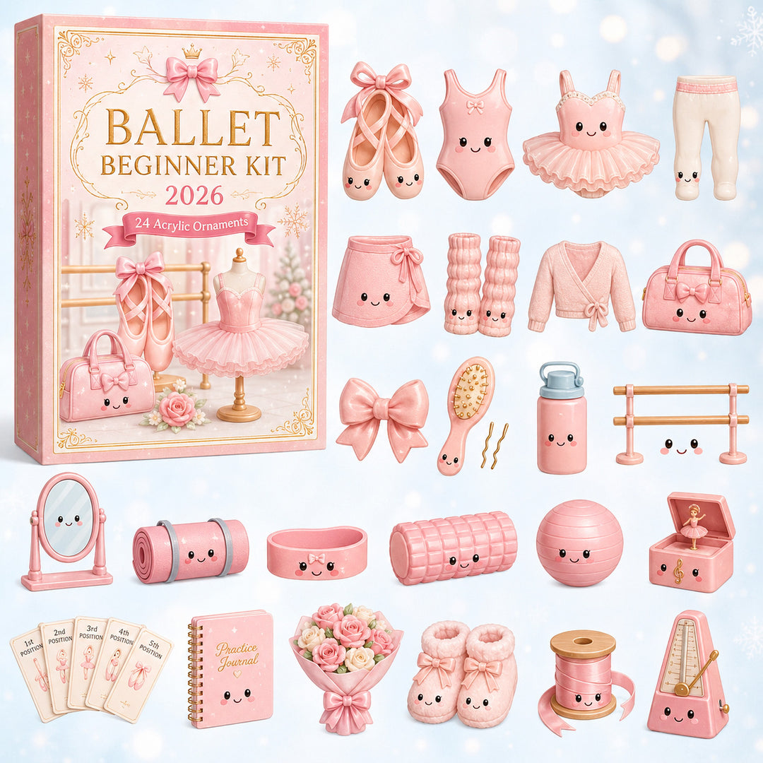 CHRISTMAS KICKOFF 40% OFF - Ballet Beginner Kit Advent Calendar 2026 - 24-Day Festive Countdown, Acrylic Charms Blind Box - Gift For Ballet Lovers AC0HT338
