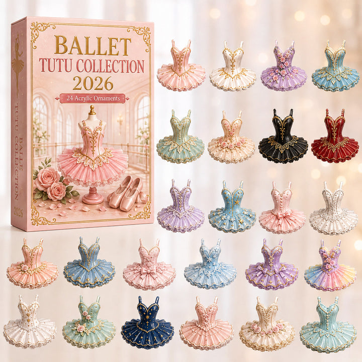 CHRISTMAS KICKOFF 40% OFF - Ballet Tutu Collection Advent Calendar 2026 - 24-Day Festive Countdown, Acrylic Charms Blind Box - Gift For Ballet Lovers AC0HT334