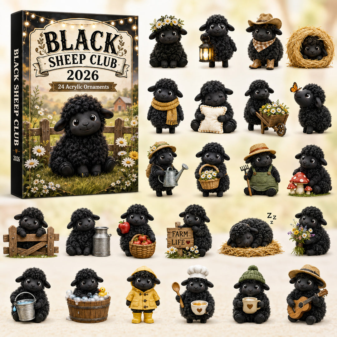CHRISTMAS KICKOFF 40% OFF - Black Sheep Club Advent Calendar 2026 - 24-Day Festive Countdown, Acrylic Charms Blind Box - Gift For Sheep Lovers AC0HT549