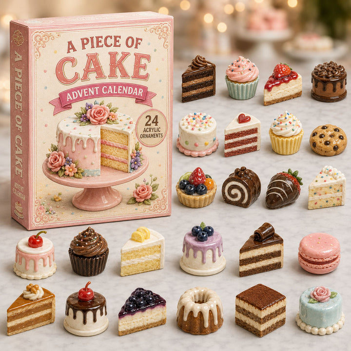 CHRISTMAS KICKOFF 40% OFF - Cake Delight Advent Calendar 2026 - 24-Day Festive Countdown, Acrylic Charms Blind Box - Gift For Bakers