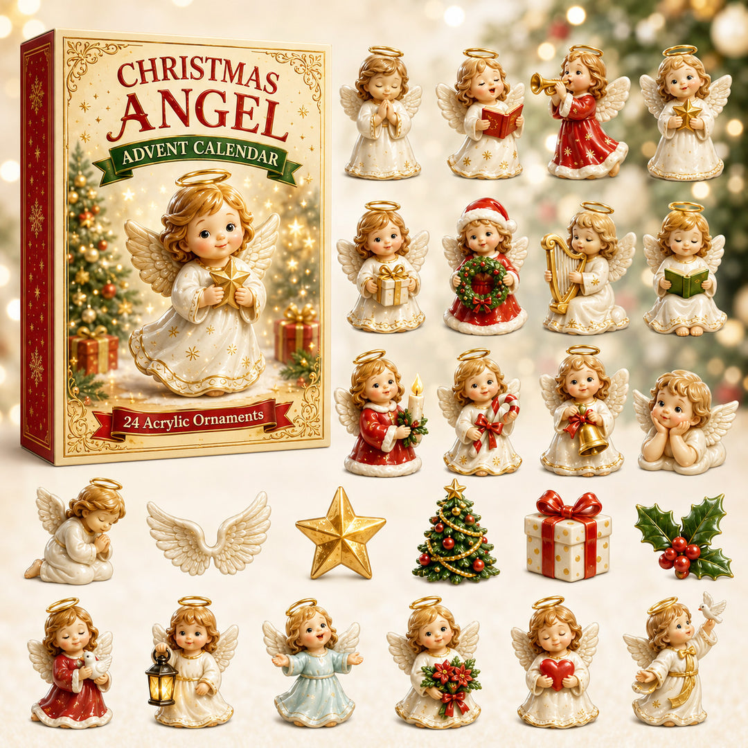 CHRISTMAS KICKOFF 40% OFF - Christmas Angels Advent Calendar 2026 - 24-Day Festive Countdown, Acrylic Charms Blind Box - Gift For Family Members