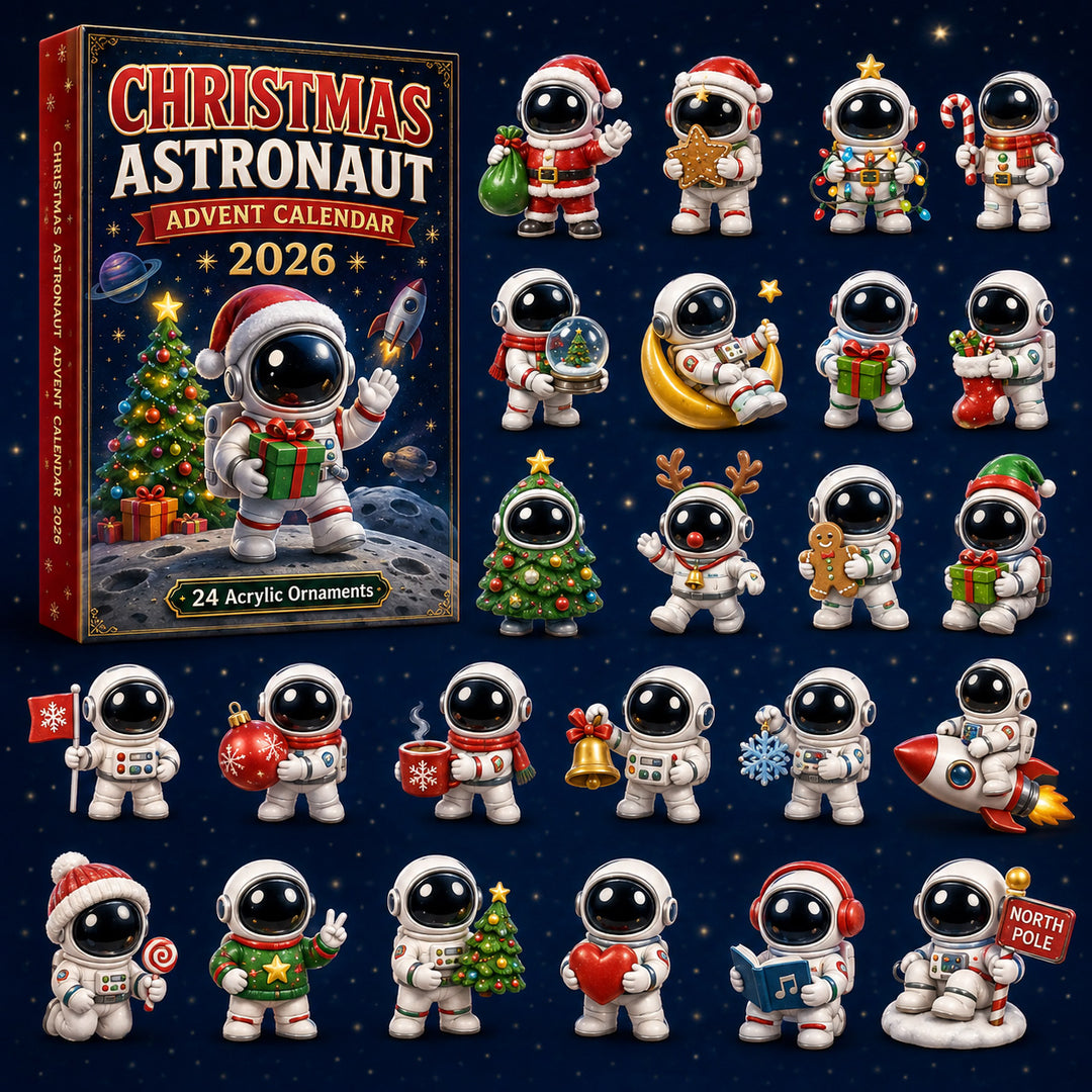 CHRISTMAS KICKOFF 40% OFF - Christmas Astronaut Advent Calendar 2026 - 24-Day Festive Countdown, Acrylic Charms Blind Box - Gift For Space Lovers, Family & Friends AC0HT248