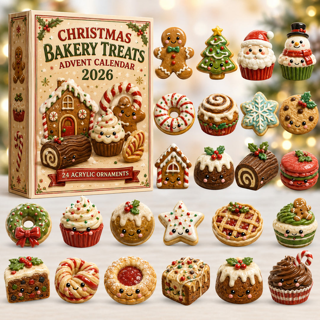 CHRISTMAS KICKOFF 40% OFF - Christmas Bakery Treats Advent Calendar 2026 - 24-Day Festive Countdown, Acrylic Charms Blind Box - Gift For Baking Lovers AC0HT445