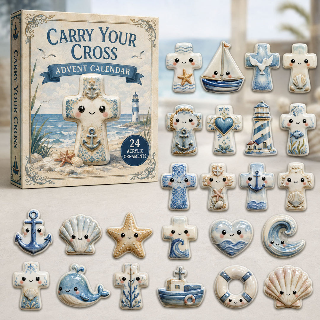 CHRISTMAS KICKOFF 40% OFF - Coastal Faith Advent Calendar 2026 - 24-Day Festive Countdown, Acrylic Charms Blind Box - Gift For Family