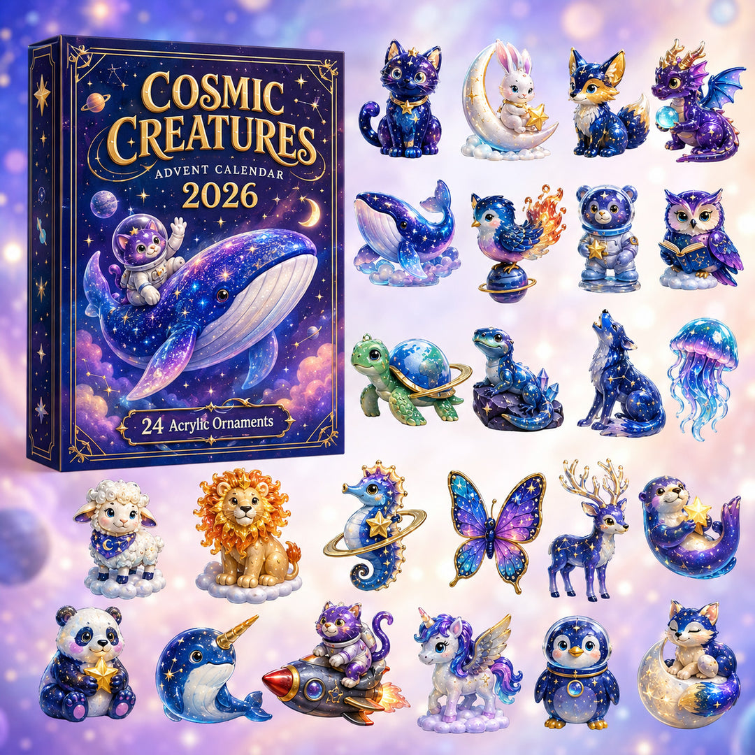 CHRISTMAS KICKOFF 40% OFF - Cosmic Creatures Advent Calendar 2026 - 24-Day Festive Countdown, Acrylic Charms Blind Box - Gift For Space Lovers, Family & Friends AC0HT246