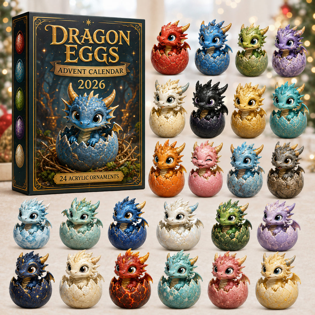 CHRISTMAS KICKOFF 40% OFF - Dragon Eggs Advent Calendar 2026 - 24-Day Festive Countdown, Acrylic Charms Blind Box - Gift For Dragon Lovers