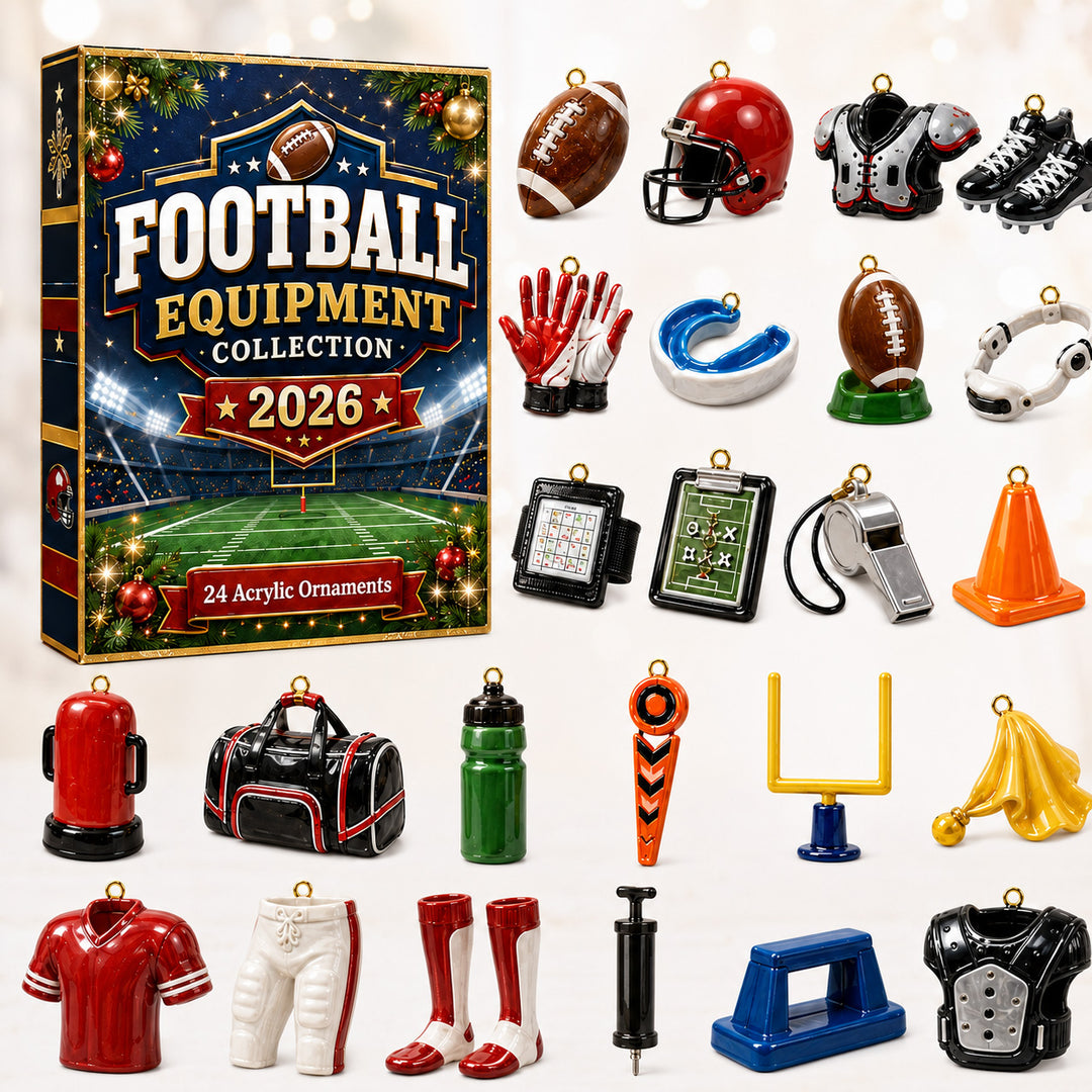 CHRISTMAS KICKOFF 40% OFF - Football Red Team Advent Calendar 2026 - 24-Day Festive Countdown, Acrylic Charms Blind Box - Gift For Football Lovers AC0HT339