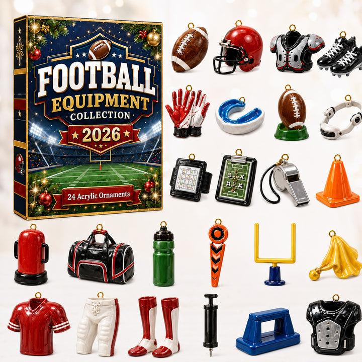CHRISTMAS KICKOFF 40% OFF - Football Red Team Advent Calendar 2026 - 24-Day Festive Countdown, Acrylic Charms Blind Box - Gift For Football Lovers AC0HT339