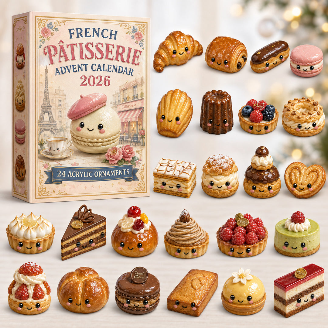 CHRISTMAS KICKOFF 40% OFF - French Patisserie Advent Calendar 2026 - 24-Day Festive Countdown, Acrylic Charms Blind Box - Gift For Baking Lovers AC0HT446