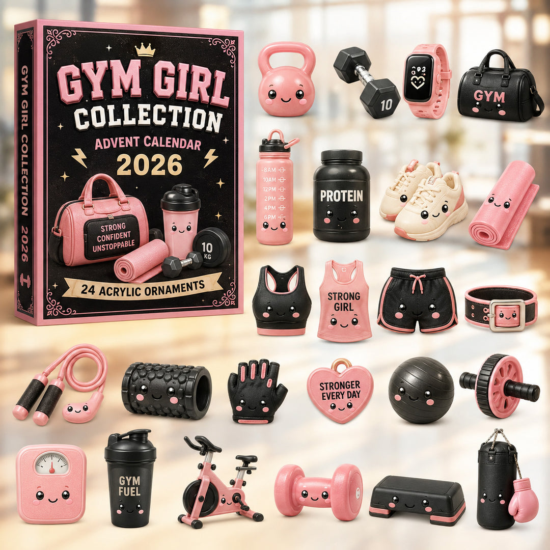 CHRISTMAS KICKOFF 40% OFF - Gym Girl Collection Advent Calendar 2026 - 24-Day Festive Countdown, Acrylic Charms Blind Box - Gift For Gymers AC0HT530