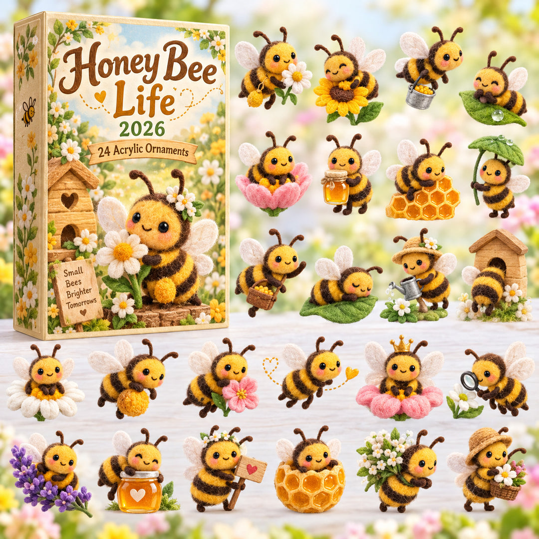 CHRISTMAS KICKOFF 40% OFF - Honey Bee Life Advent Calendar 2026 - 24-Day Festive Countdown, Acrylic Charms Blind Box - Gift For Bee Lovers AC0HT636