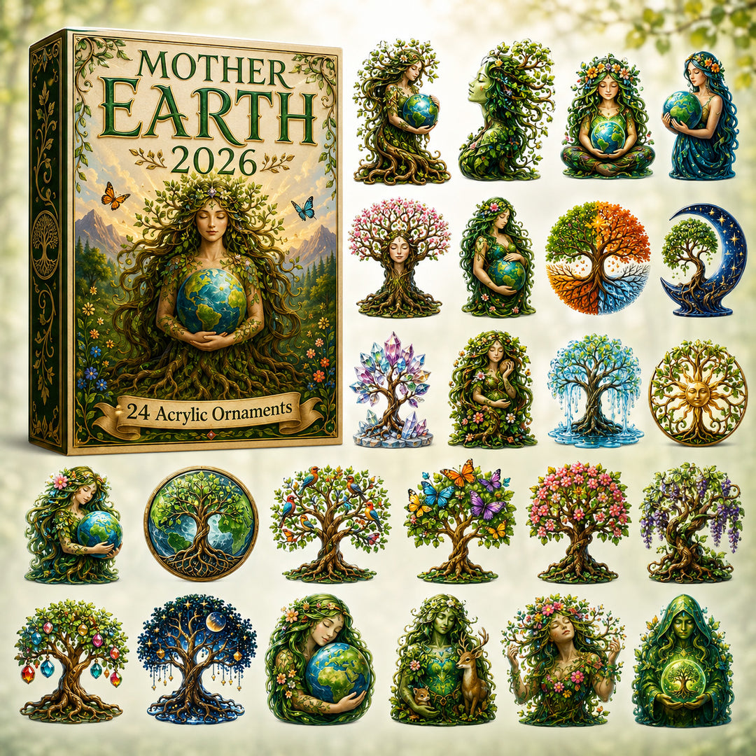 CHRISTMAS KICKOFF 40% OFF - Mother Earth Advent Calendar 2026 - 24-Day Festive Countdown, Acrylic Charms Blind Box - Gift For Family & Friends AC0HT305