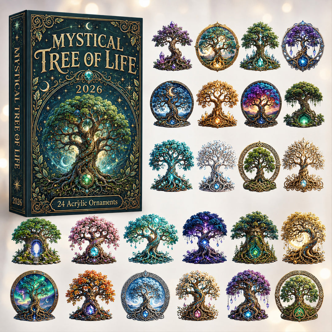 CHRISTMAS KICKOFF 40% OFF - Mystical Tree Of Life Advent Calendar 2026 - 24-Day Festive Countdown, Acrylic Charms Blind Box - Gift For Family & Friends AC0HT302