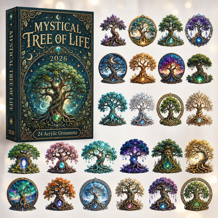 CHRISTMAS KICKOFF 40% OFF - Mystical Tree Of Life Advent Calendar 2026 - 24-Day Festive Countdown, Acrylic Charms Blind Box - Gift For Family & Friends AC0HT302