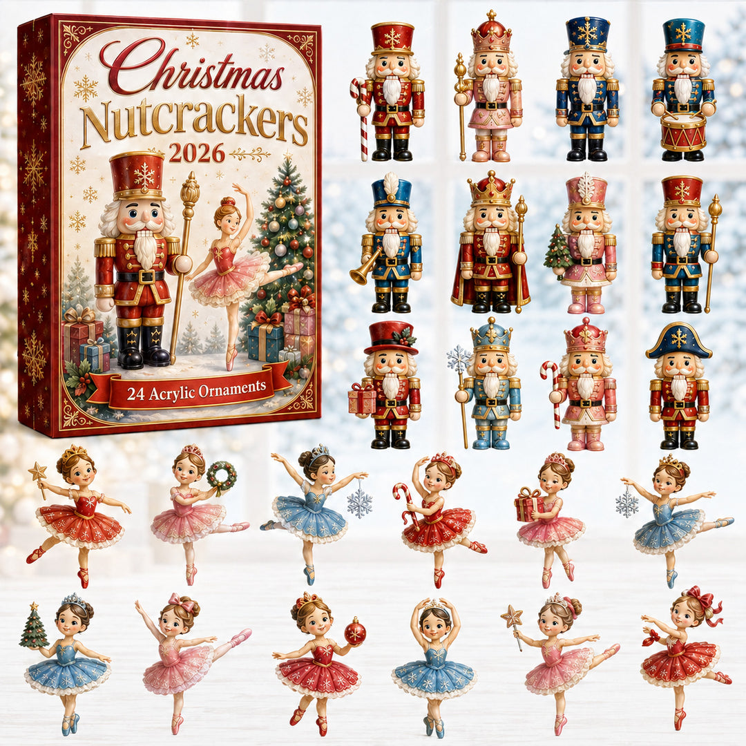 CHRISTMAS KICKOFF 40% OFF - Nutcrackers & Ballerinas Advent Calendar 2026 - 24-Day Festive Countdown, Acrylic Charms Blind Box - Gift For Family & Friends