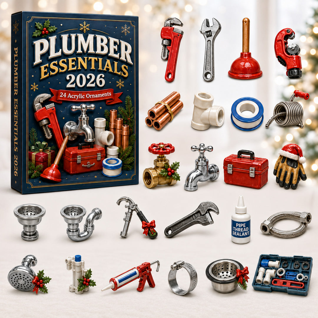 CHRISTMAS KICKOFF 40% OFF - Plumber Essentials Advent Calendar 2026 - 24-Day Festive Countdown, Acrylic Charms Blind Box - Gift For Plumbers AC0HT475