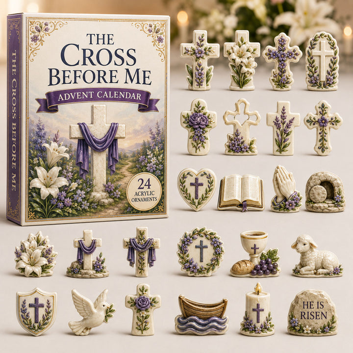 CHRISTMAS KICKOFF 40% OFF - Sacred Cross Advent Calendar 2026 - 24-Day Festive Countdown, Acrylic Charms Blind Box - Gift For Family