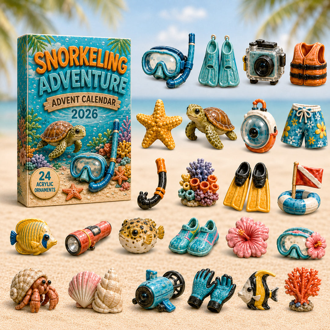 CHRISTMAS KICKOFF 40% OFF - Snorkeling Adventure Advent Calendar 2026 - 24-Day Festive Countdown, Acrylic Charms Blind Box - Gift For Beach Lovers AC0HT312
