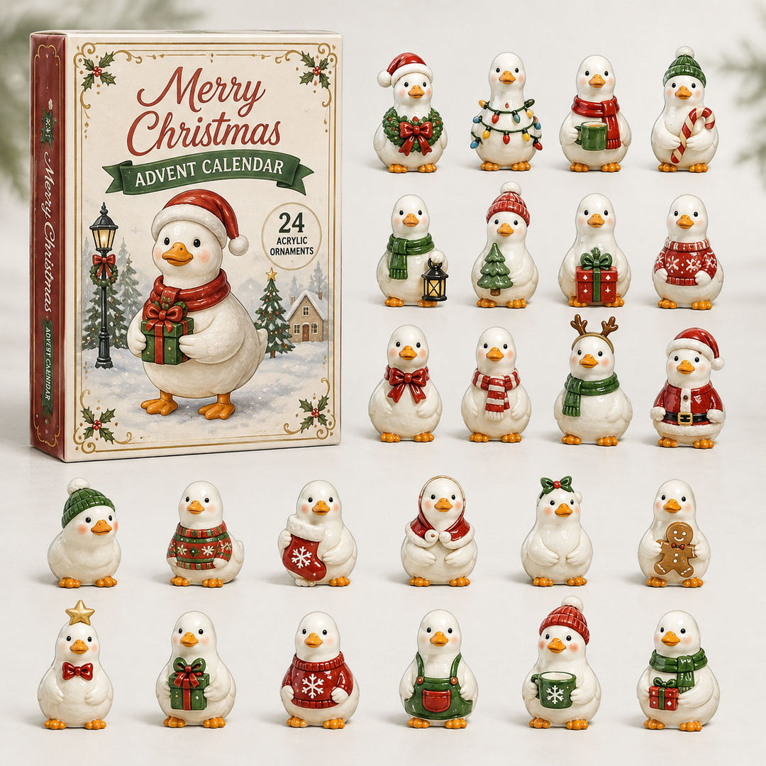 CHRISTMAS KICKOFF 40% OFF - Snowy Christmas Advent Calendar 2026 - 24-Day Festive Countdown, Acrylic Charms Blind Box - Gift For Farmer