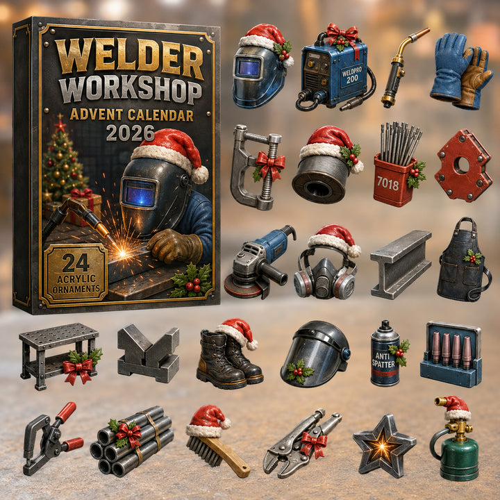 CHRISTMAS KICKOFF 40% OFF - Welder Workshop Advent Calendar 2026 - 24-Day Festive Countdown, Acrylic Charms Blind Box - Gift For Welders AC0HT476