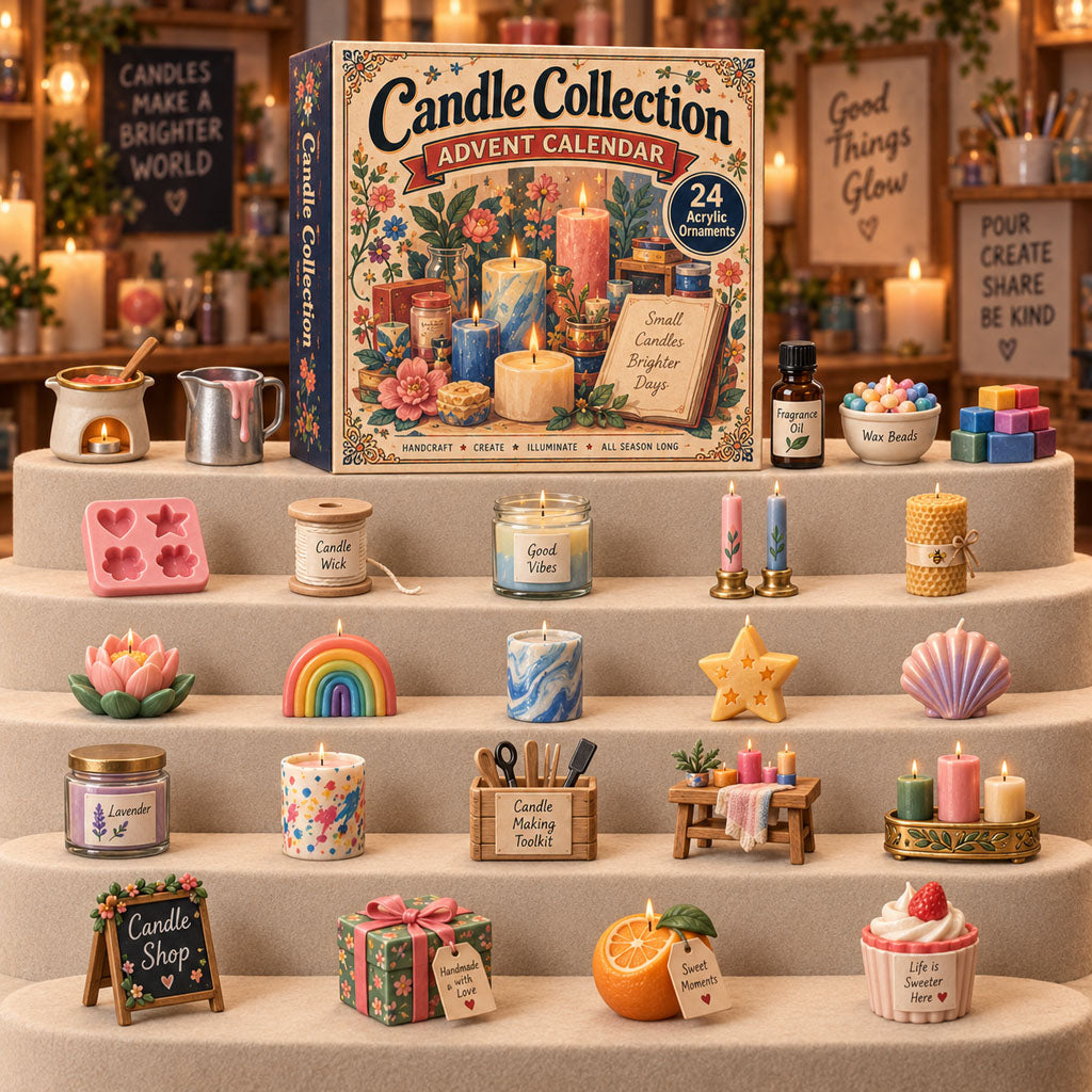 CHRISTMAS KICKOFF 40% OFF - Candle Collection Advent Calendar 2026 - 24-Day Festive Countdown, Acrylic Charms Blind Box - Gift For Candle Lovers AC0TH242