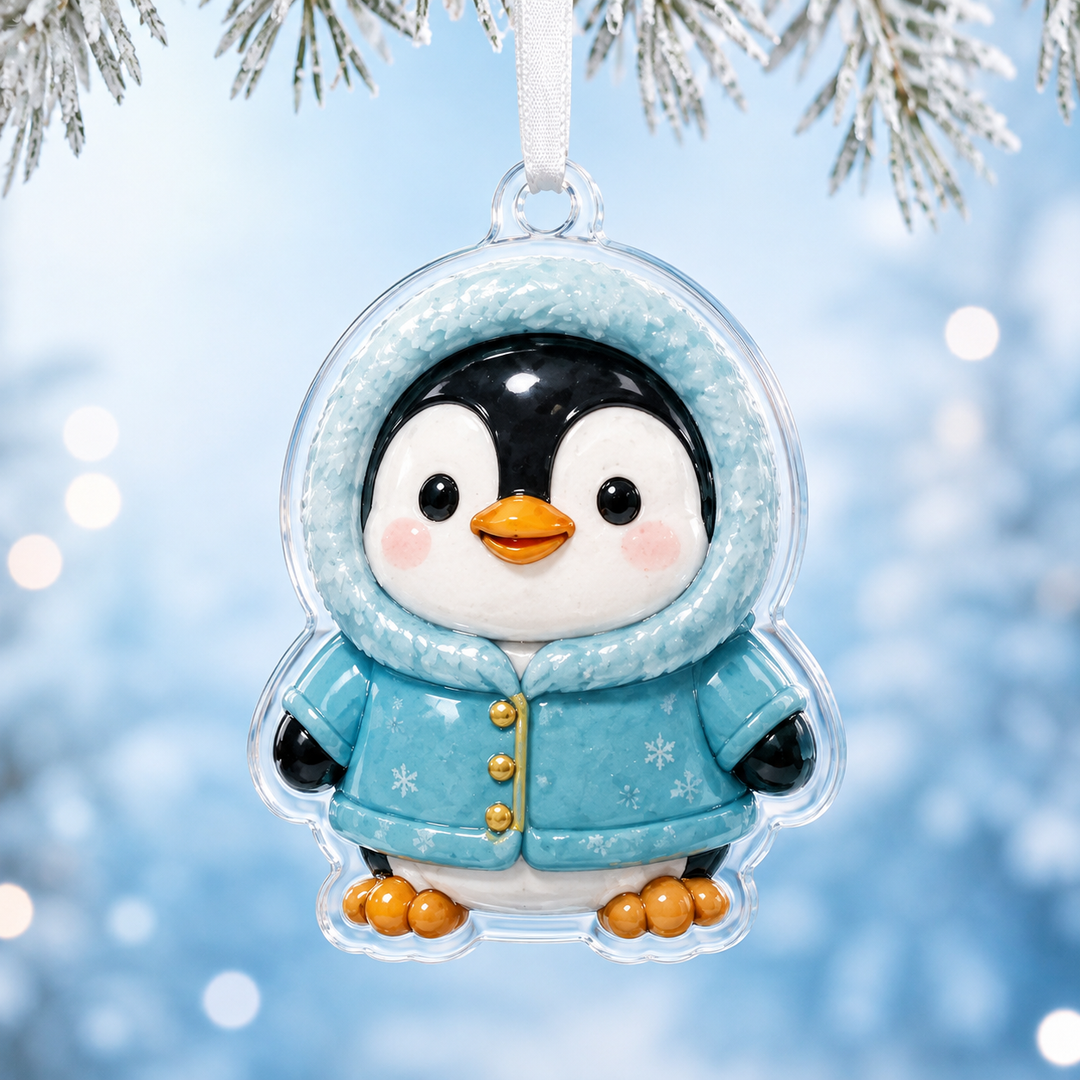 Candy Cane Penguin Mica Ornament NCU0HA044