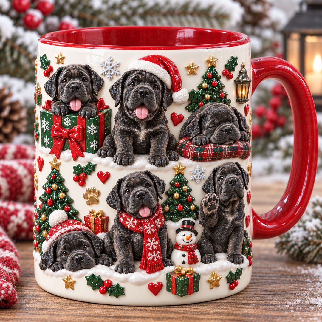 Cane Corso Christmas 3D Effect Printed Accent Mug NCU0NT125