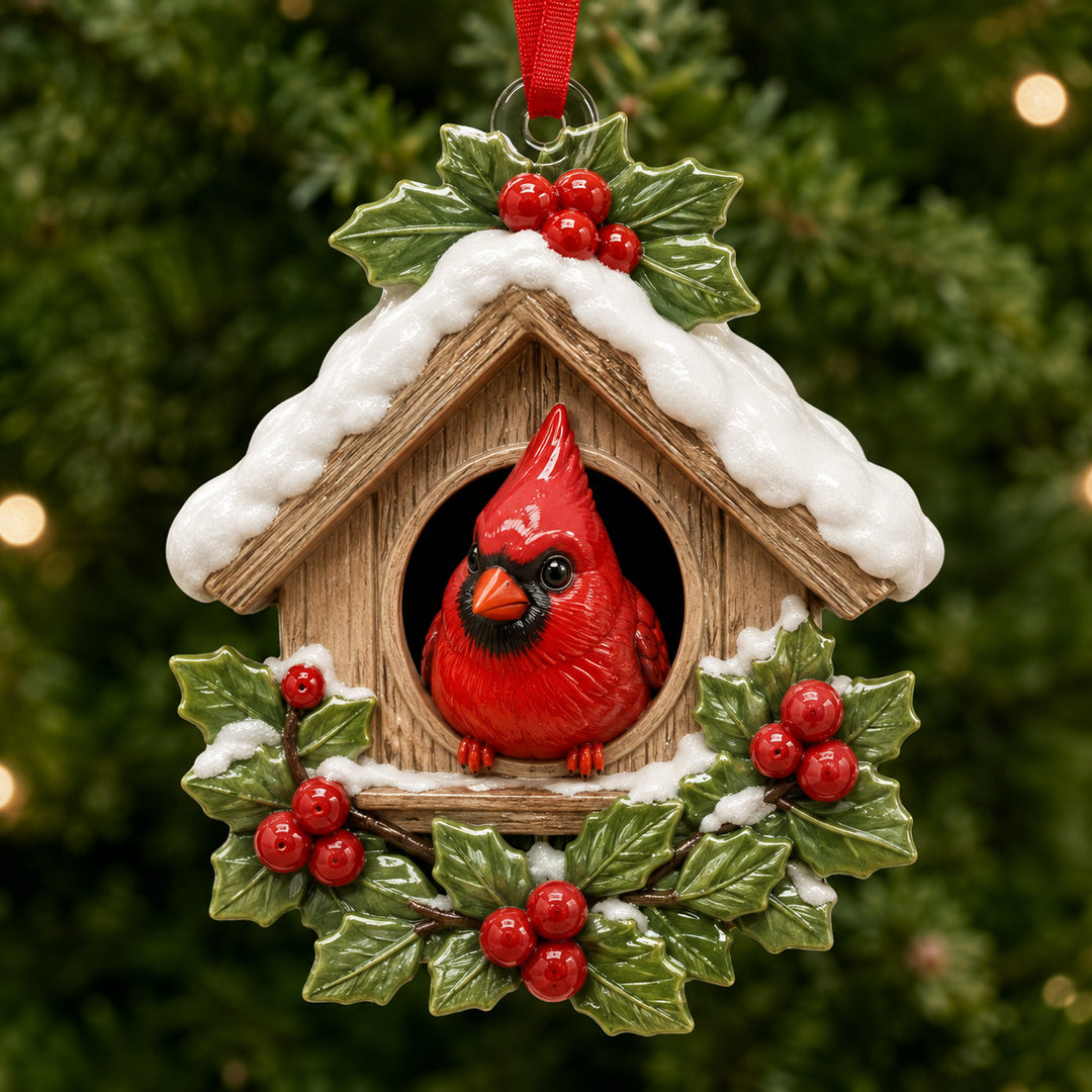 Cardinal House Mica Ornament NCU0HT031
