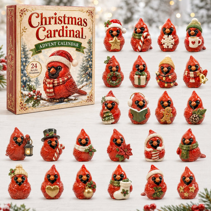 CHRISTMAS KICKOFF 40% OFF - Cardinal Advent Calendar 2026 - 24-Day Festive Countdown, Acrylic Charms Blind Box - Gift For Festive Collectors AC0NT006
