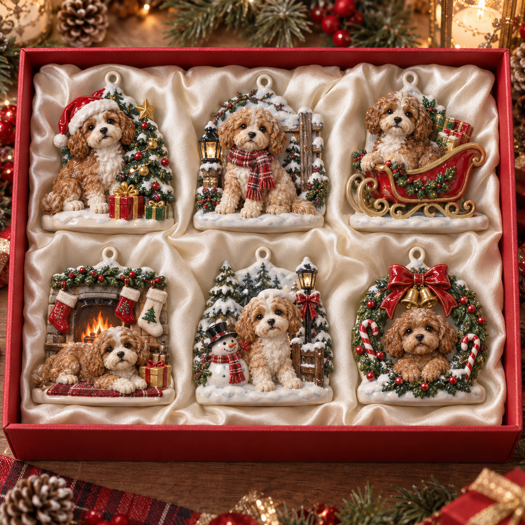 Cavapoo Christmas Acrylic Ornament Gift Set NCU0TM173