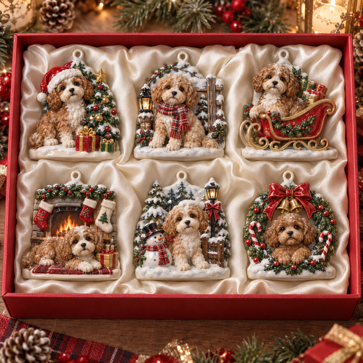 Cavapoo Christmas Acrylic Ornament Gift Set NCU0TM173